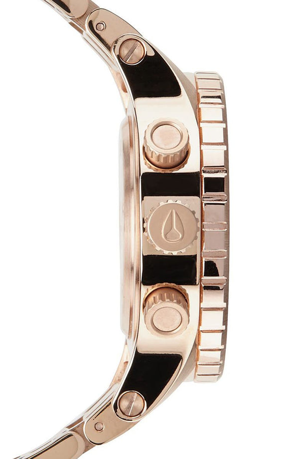 Nixon A404-89 38-20 Stainless Steel Rose Gold Tone Chronograph Women Watches Lexor Miami - Lexor Miami