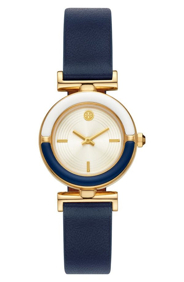 Tory Burch TBW5310 The Sawyer Navy Leather Strap Women Watches - Lexor Miami