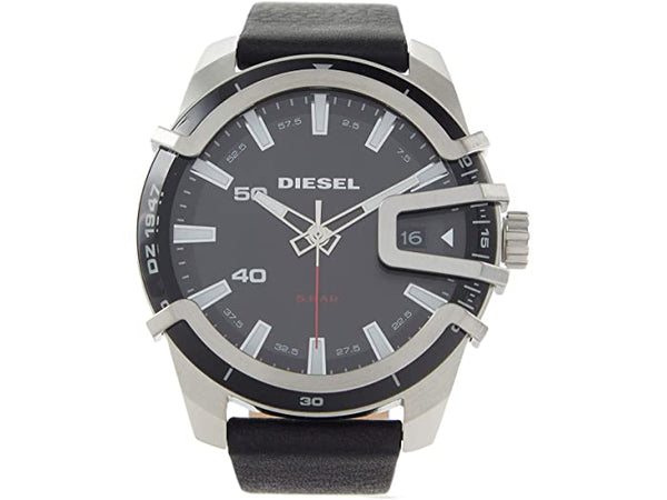 Diesel DZ1947 Caged Three Hand Leather Man Watches - Lexor Miami