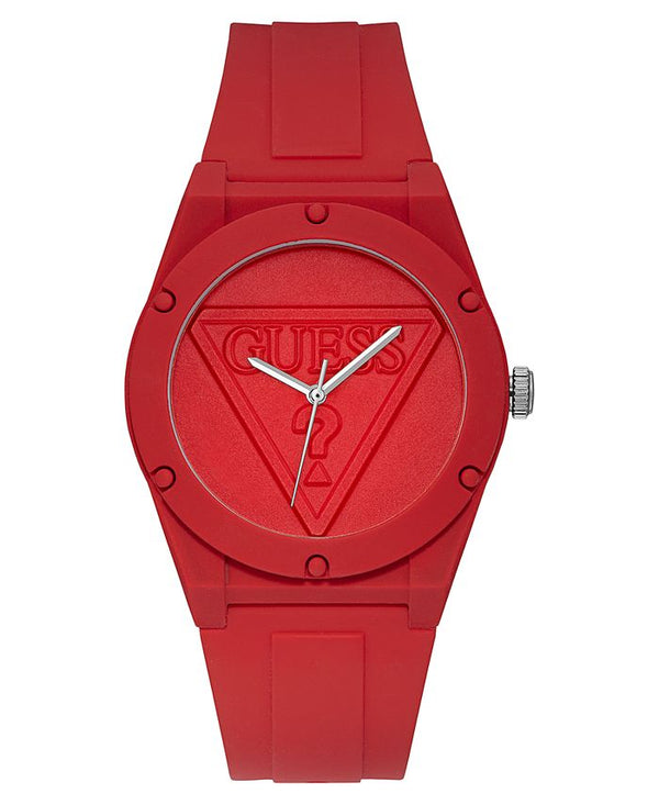 Guess U0979L3 Iconic Logo Red Silicone Strap 42mm Unisex Watches Lexor Miami - Lexor Miami