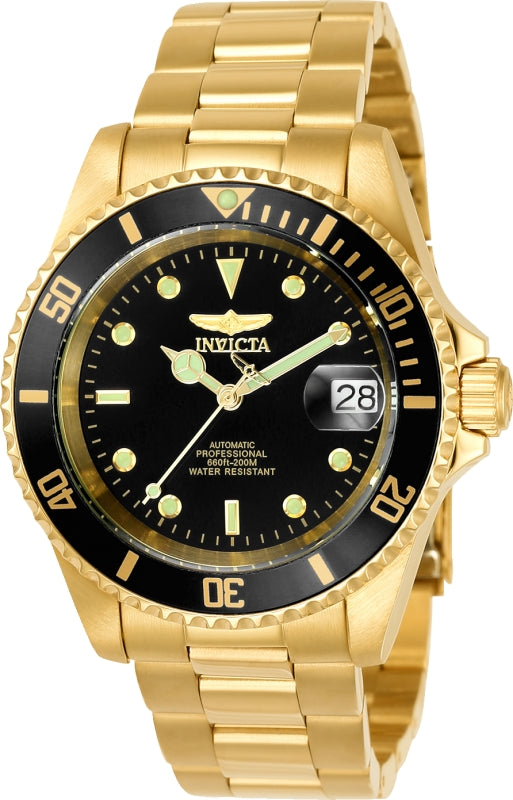 Invicta 8929OB Pro Diver Automatic Gold Stainless Steel Strap Men Watches - Lexor Miami