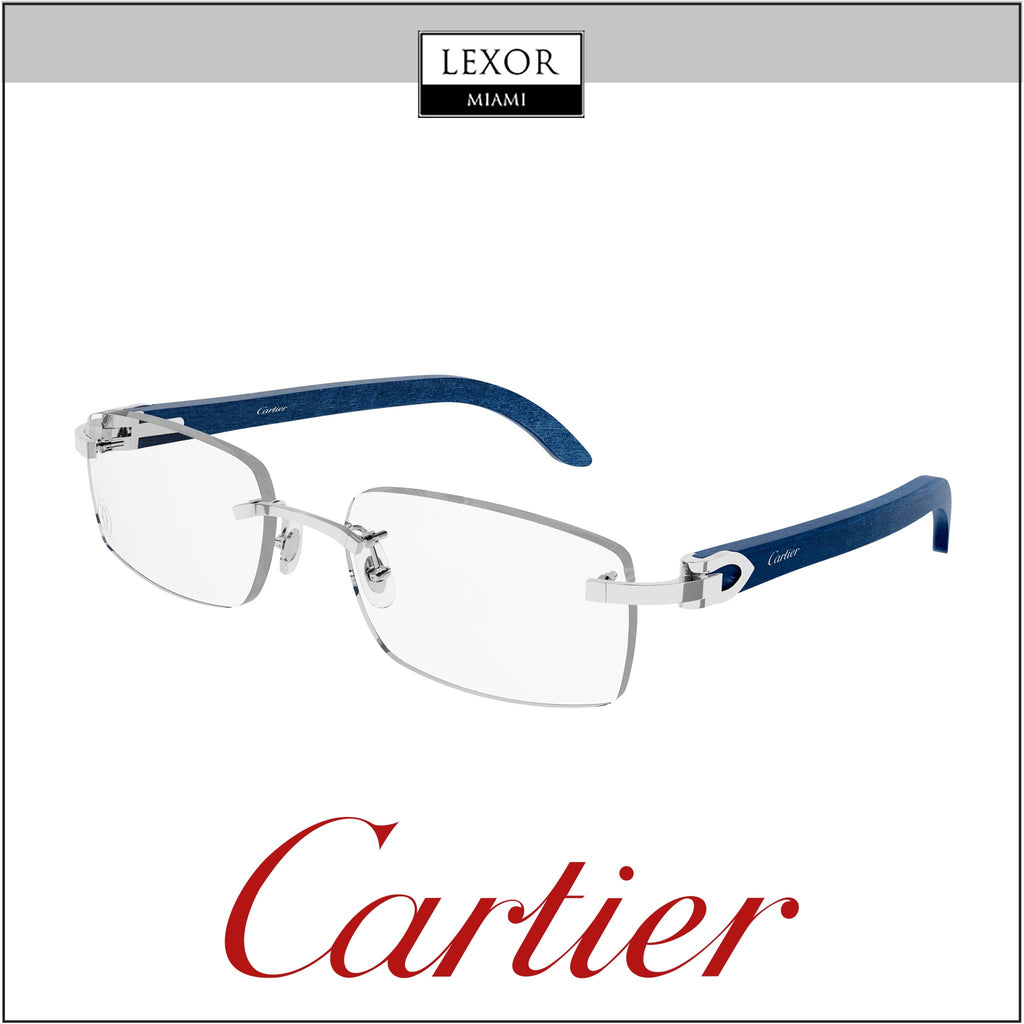 Cartier ct0052o discount wood unisex eyeglasses