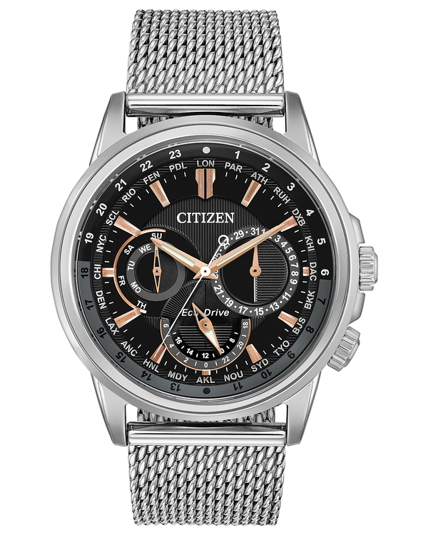 Citizen BU2020-70E Eco-Drive Calendrier Mesh Strap Men Watches - Lexor Miami