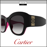 Cartier CT0304S-005 52 Óculos de Sol Feminino ACETATO