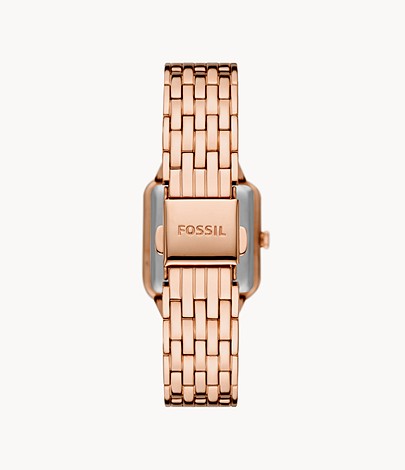 Fossil ES5080 Raquel Rose Gold Stainless Steel Strap Unisex Watches - Lexor Miami