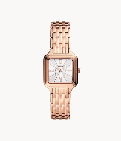 Fossil ES5080 Raquel Rose Gold Stainless Steel Strap Unisex Watches - Lexor Miami