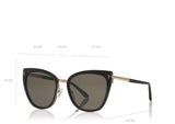 Tom Ford FT0717 Simona 01A 57 Women Sunglasses - Lexor Miami