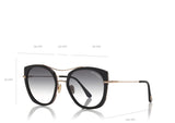 Tom Ford FT0760-F Joey 01B 58 Women Sunglasses - Lexor Miami