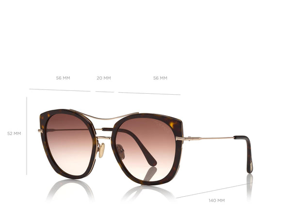 Tom Ford FT0760-F Joey 52F 58 Women Sunglasses - Lexor Miami