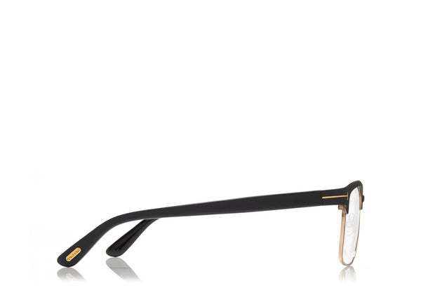 Tom Ford FT5323 002 54 Square Metal Unisex Optical Frame - Lexor Miami