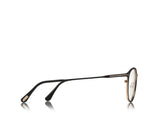 Tom Ford FT5528-B 002 49 Round Metal Blue Block Women Opticals - Lexor Miami