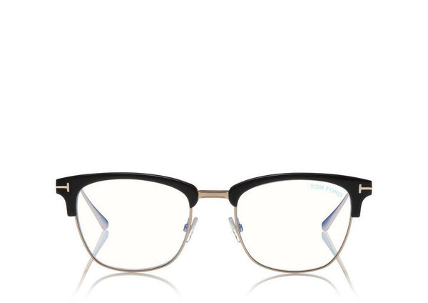 Tom Ford FT5590-F-B 002 52 Blue Block Browline Unisex Opticals - Lexor Miami