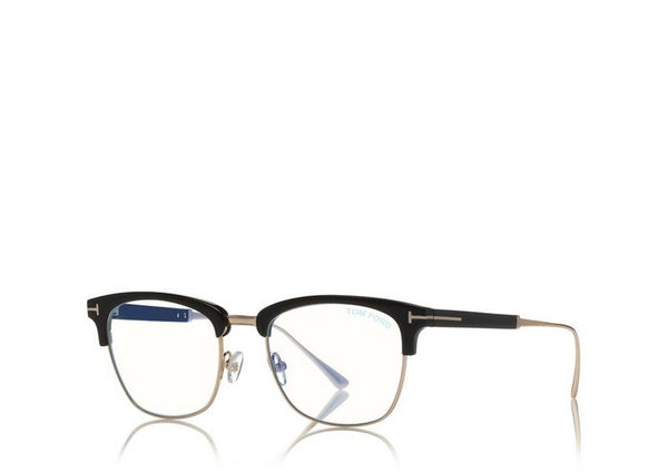 Tom Ford FT5590-F-B 002 52 Blue Block Browline Unisex Opticals - Lexor Miami