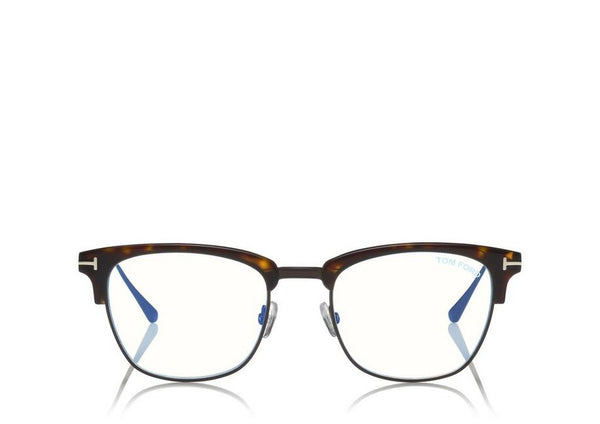 Tom Ford FT5590-F-B 052 52 Blue Block Browline Unisex Opticals - Lexor Miami