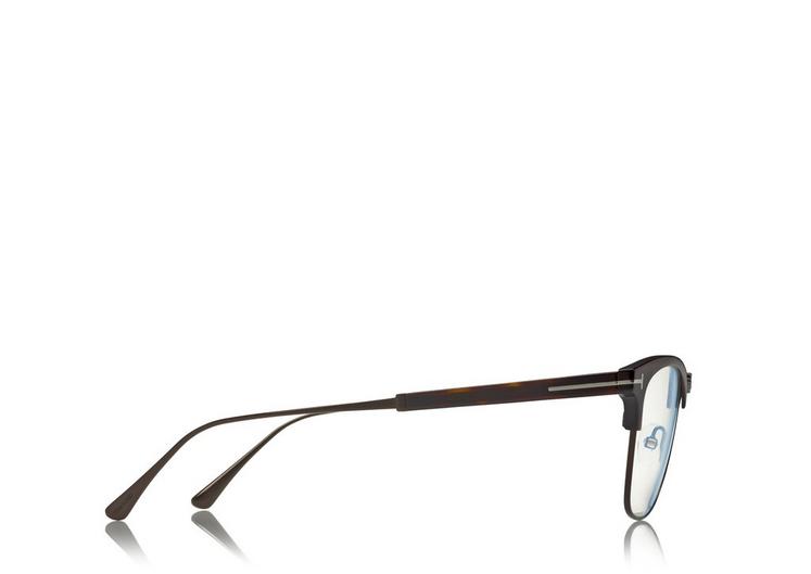 Tom Ford FT5590-F-B 052 52 Blue Block Browline Unisex Opticals - Lexor Miami