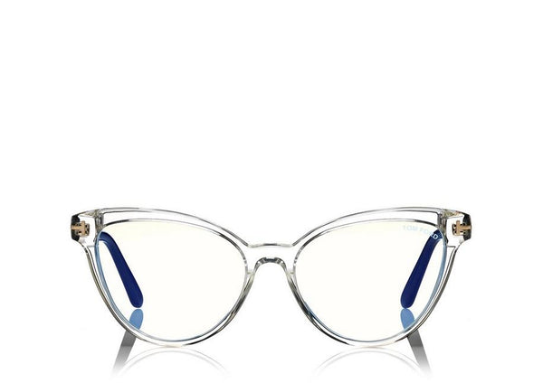 Tom Ford FT5639-B 026 54 Blue Block Soft Cateye Women Opticals - Lexor Miami