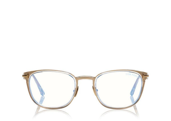 Tom Ford FT5694-B 030 52 Slim Rectangular Blue Block Women Optical Frame - Lexor Miami