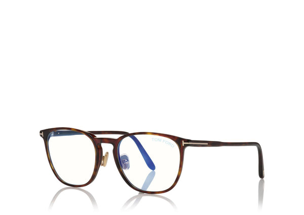 Tom Ford FT5700-B 052 52 Round Shape Blue Block Unisex Optical Frame - Lexor Miami