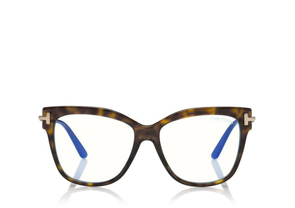 Tom Ford FT5704-F-B 052 54 Square Shape Blue Block Women Optical Frame - Lexor Miami