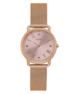 Guess GW0031L3 Rose Gold Stainless Steel Mesh Strap Women Watches - Lexor Miami