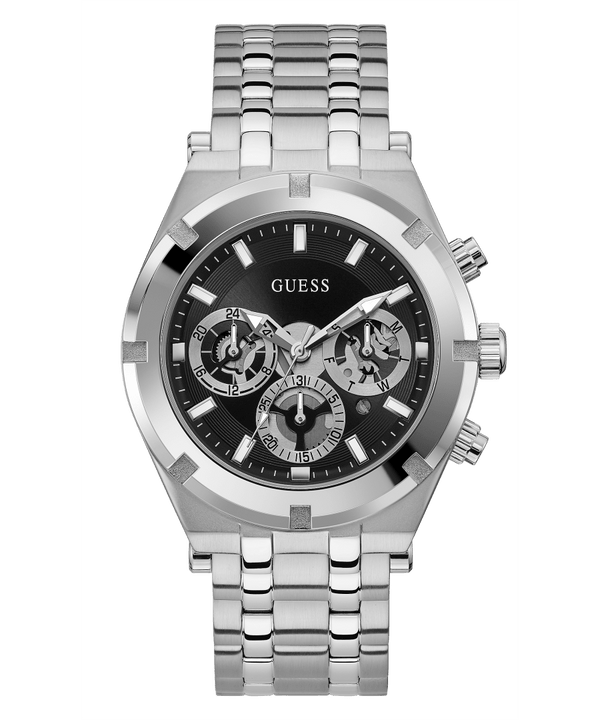 Reloj Guess GW0260G1 para hombre con caja plateada y acero inoxidable en tono plateado