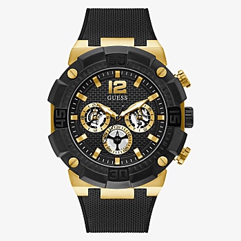 Guess GW0264G3 Black Silicone Strap Men Watches - Lexor Miami