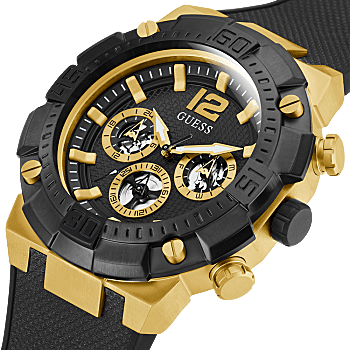 Guess GW0264G3 Black Silicone Strap Men Watches - Lexor Miami