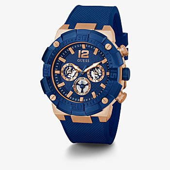 Guess GW0264G4 Blue Silicone Strap Men Watches - Lexor Miami