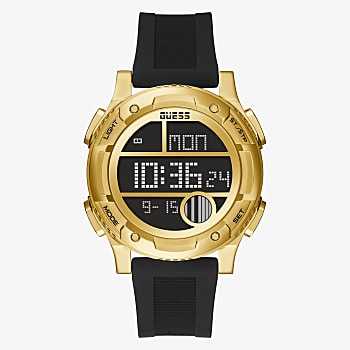 Guess GW0272G2 Black Silicone Strap Unisex Watches - Lexor Miami