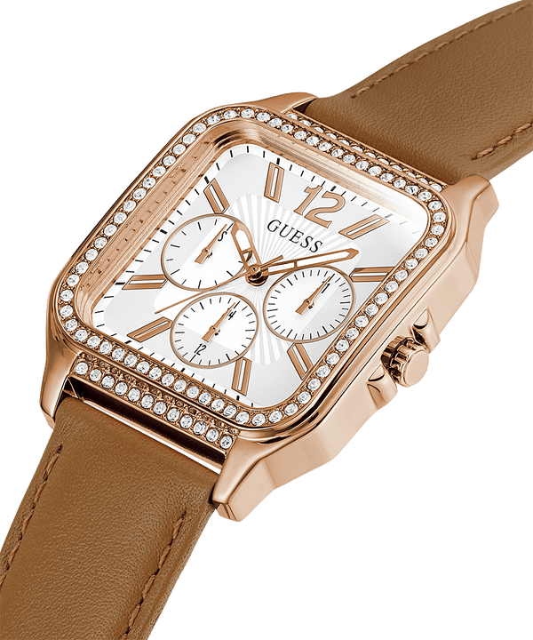 Guess GW0309l3 ROSE GOLD TONE CASE GENUINE LEATHER Women WATCH - Lexor Miami