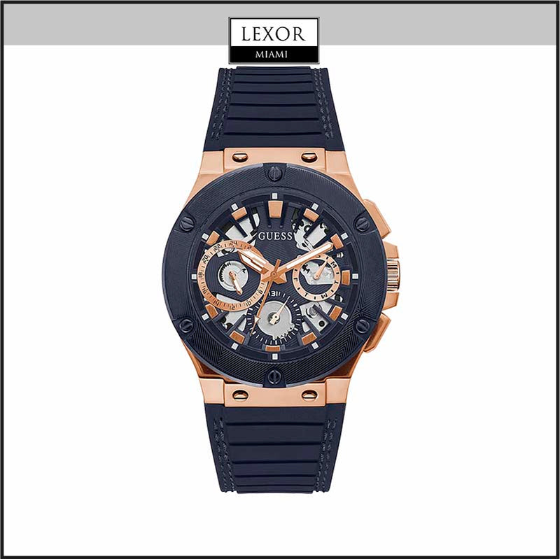 RELOJ DE SILICONA GUESS GW0487G4 CON CAJA NAVY EN COLOR AZUL MARINO