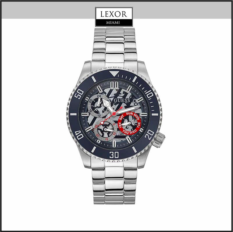 RELOJ DE ACERO INOXIDABLE EN TONO PLATEADO GUESS GW0488G1 CAJA EN TONO PLATEADO