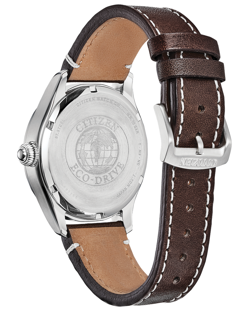 Citizen BM6838-09X Garrison Eco-Drive Brown Leather Strap Men Watches - Lexor Miami