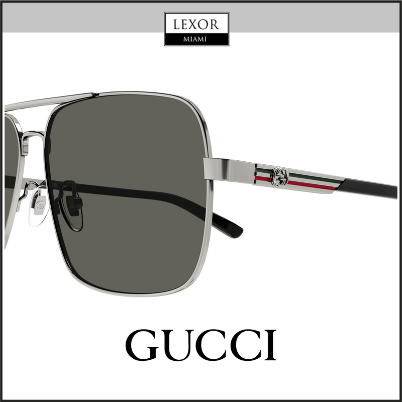 Gucci GG1289S-001 62 Óculos de Sol HOMEM METAL