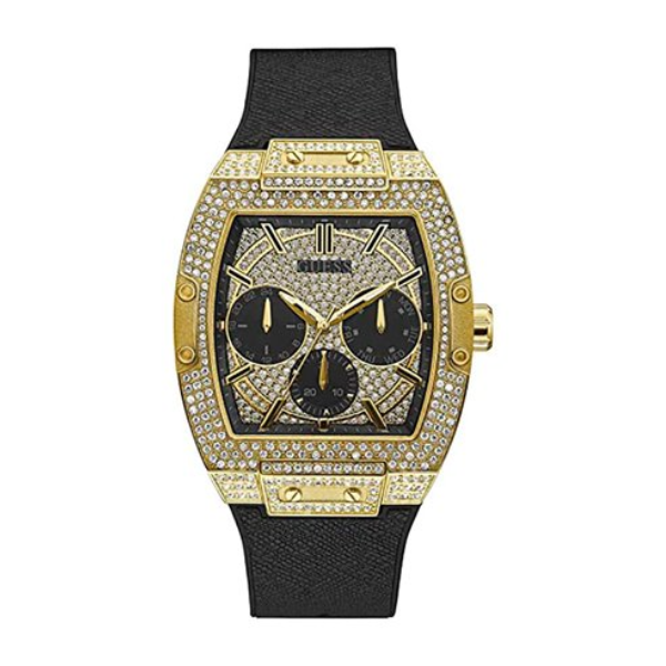 Guess GW0048G2 PHOENIX Preto Aço Inoxidável Relógios Masculinos