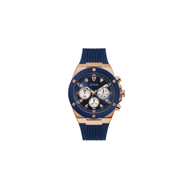 Guess GW0057G2 Poseidon Blue Silicone Strap Relógios Masculinos