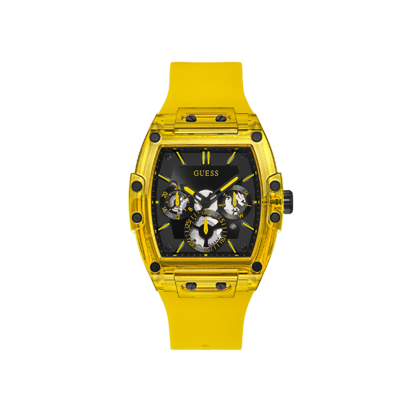 Guess GW0203G6 Silicone Matte Amarelo Relógios Masculinos