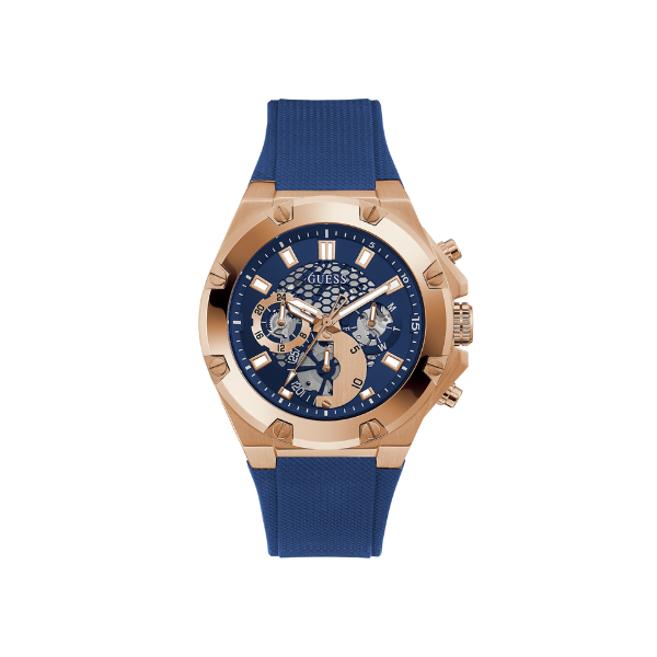 Reloj Guess GW0334G3 Third Gear con correa de silicona azul para hombre