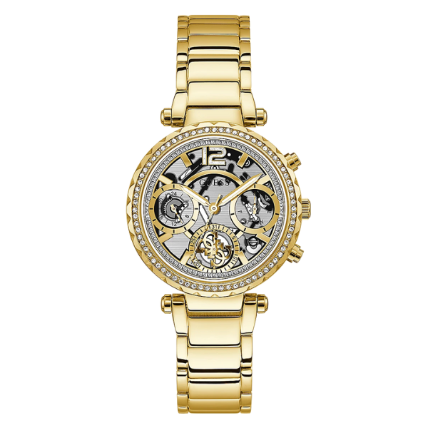 Guess GW0403L2 SOLSTICE Relógios Femininos em Aço Inoxidável com Tom Dourado