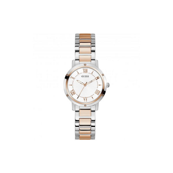 Reloj Guess GW0404L3 Dawn con correa de silicona en dos tonos para mujer