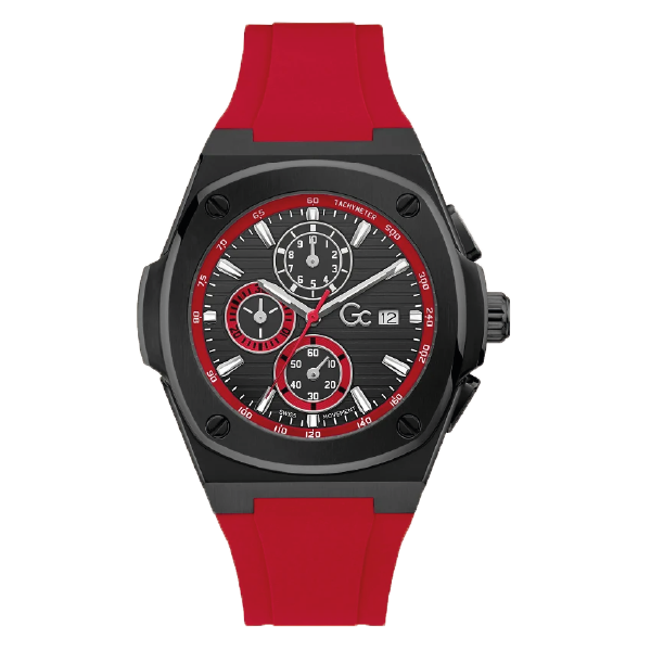 Gc Y99005G2 silicone cronógrafo relógios masculinos