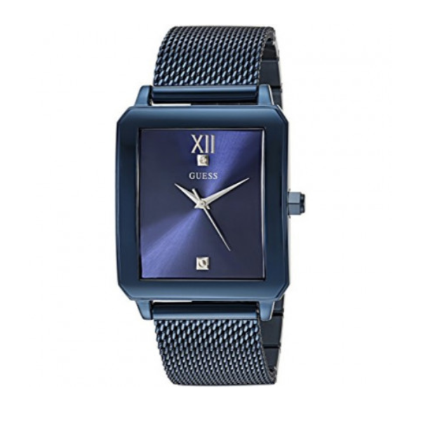 Guess U1074G2 HighRise Azul Aço Inoxidável Pulseira de Malha Relógios Unissex