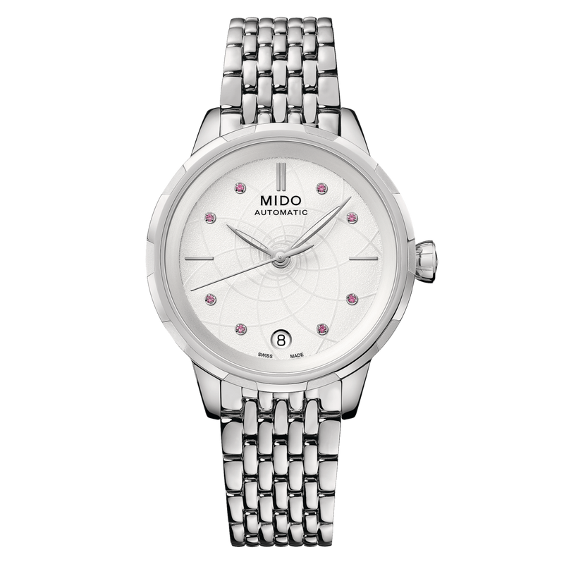 Mido M0432071100 Rain Flower Rasteel White Sapphire