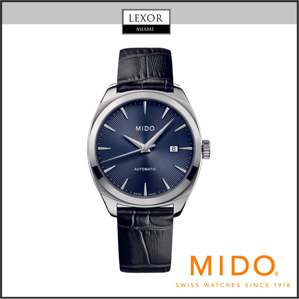 Mido M0245071604100 Belluna Royal Gent Black Leather Strap Men Watches