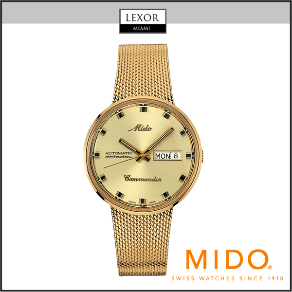 Mido M842932213 NÚMERO DE SERIE 4DND2E14T Commander Correa de malla automática Relojes para hombre Lexor Miami