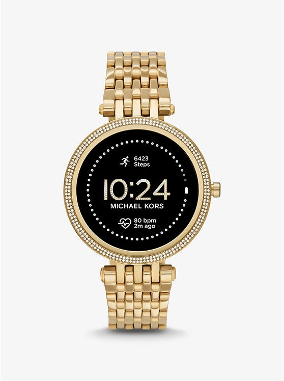 Michael Kors MKT5127V Gen 5E Darci Pave Gold Stainless Steel Women Smart Watches - Lexor Miami