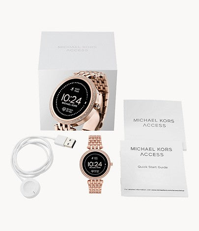 Michael Kors MKT5128 Darci Gen 5E Rose Gold Stainless Steel Strap Women Smart Watches - Lexor Miami