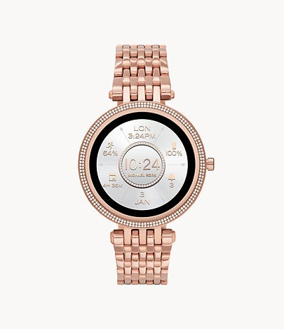 Michael Kors MKT5128 Darci Gen 5E Rose Gold Stainless Steel Strap Women Smart Watches - Lexor Miami