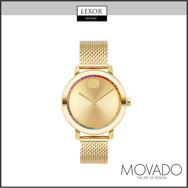 Reloj para mujer Movado 3600699 Bold Evolution con correa de malla dorada