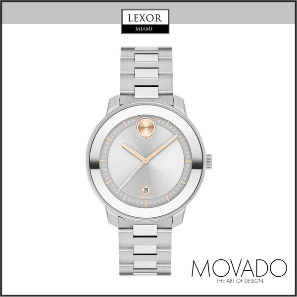 Reloj para mujer Movado 3600747 Bold Verso con correa de acero inoxidable